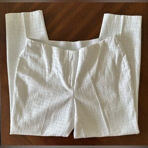 White Textured Alfani Pants - Size 12